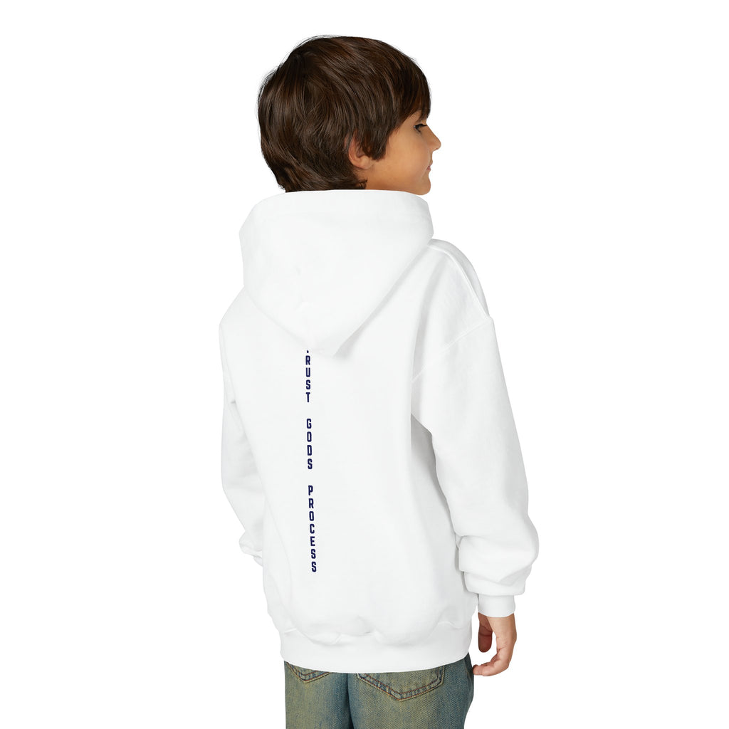 Youth Hoodie — Original Blue Anointed12 (Trust God's Process)