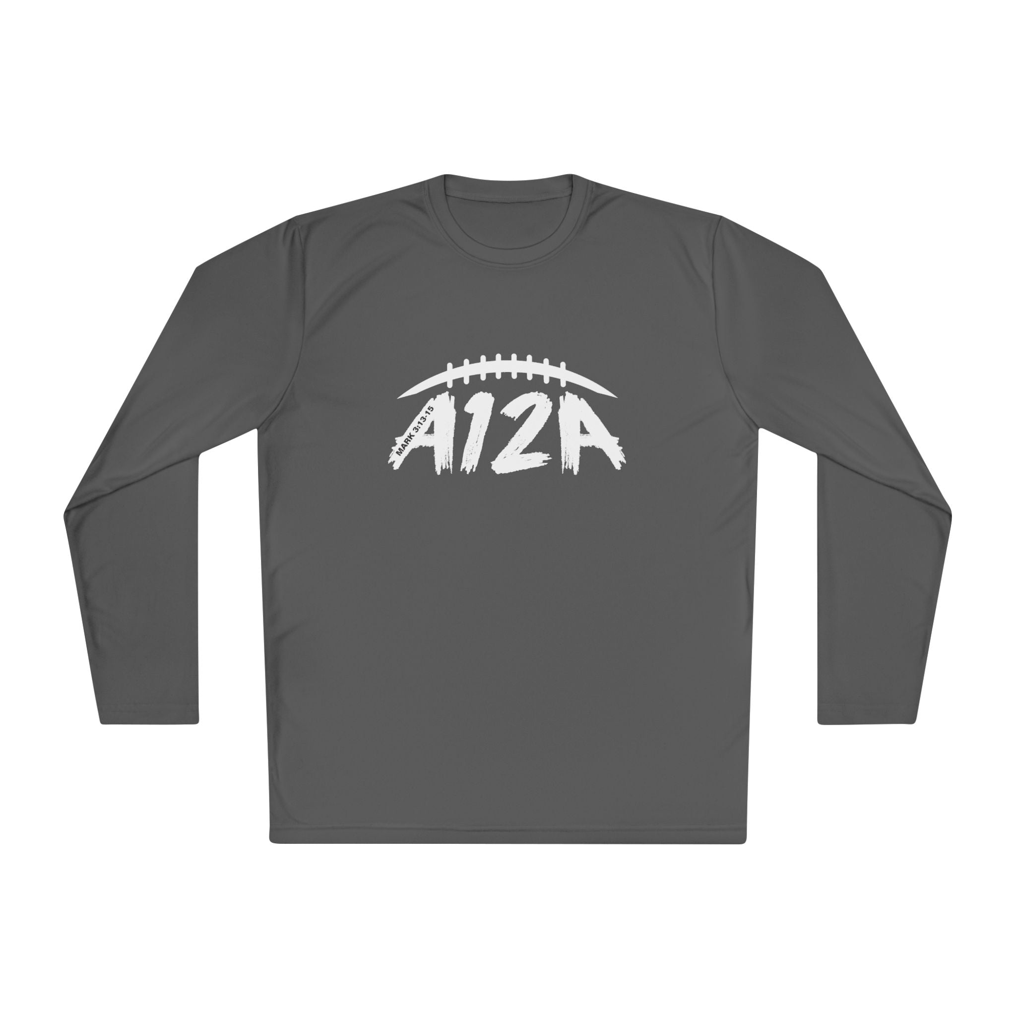 White A12A Logo Long Sleeve Adult Dry Fit