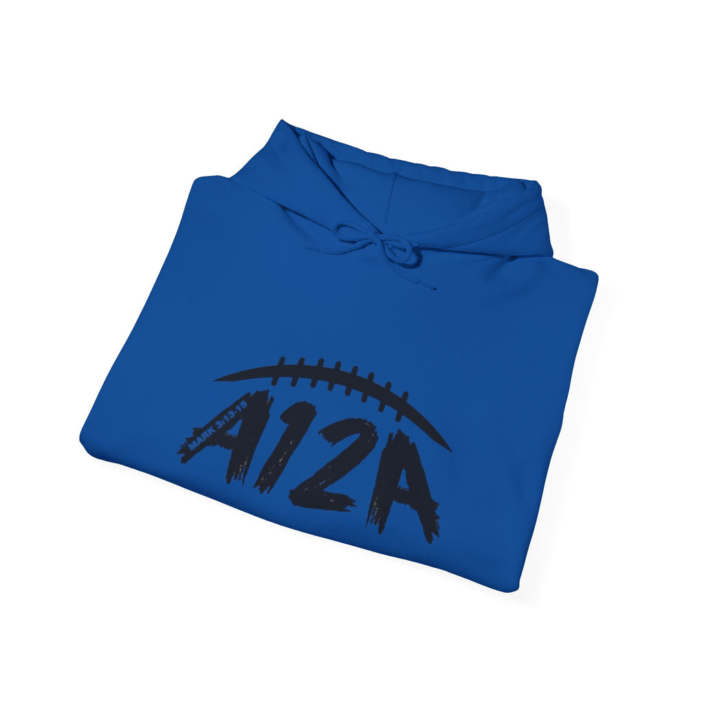 Black A12A Logo Adult Hoodie
