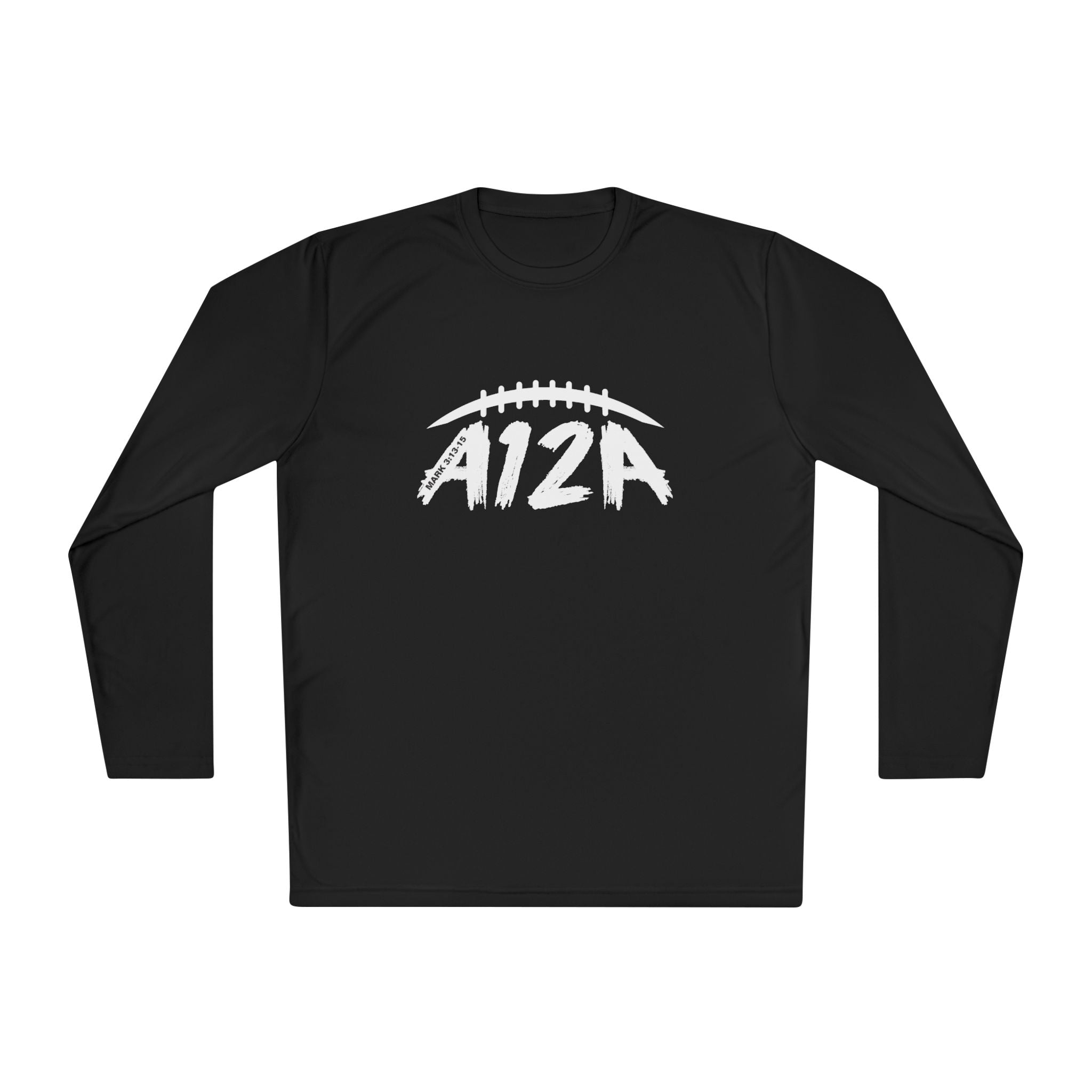 White A12A Logo Long Sleeve Adult Dry Fit