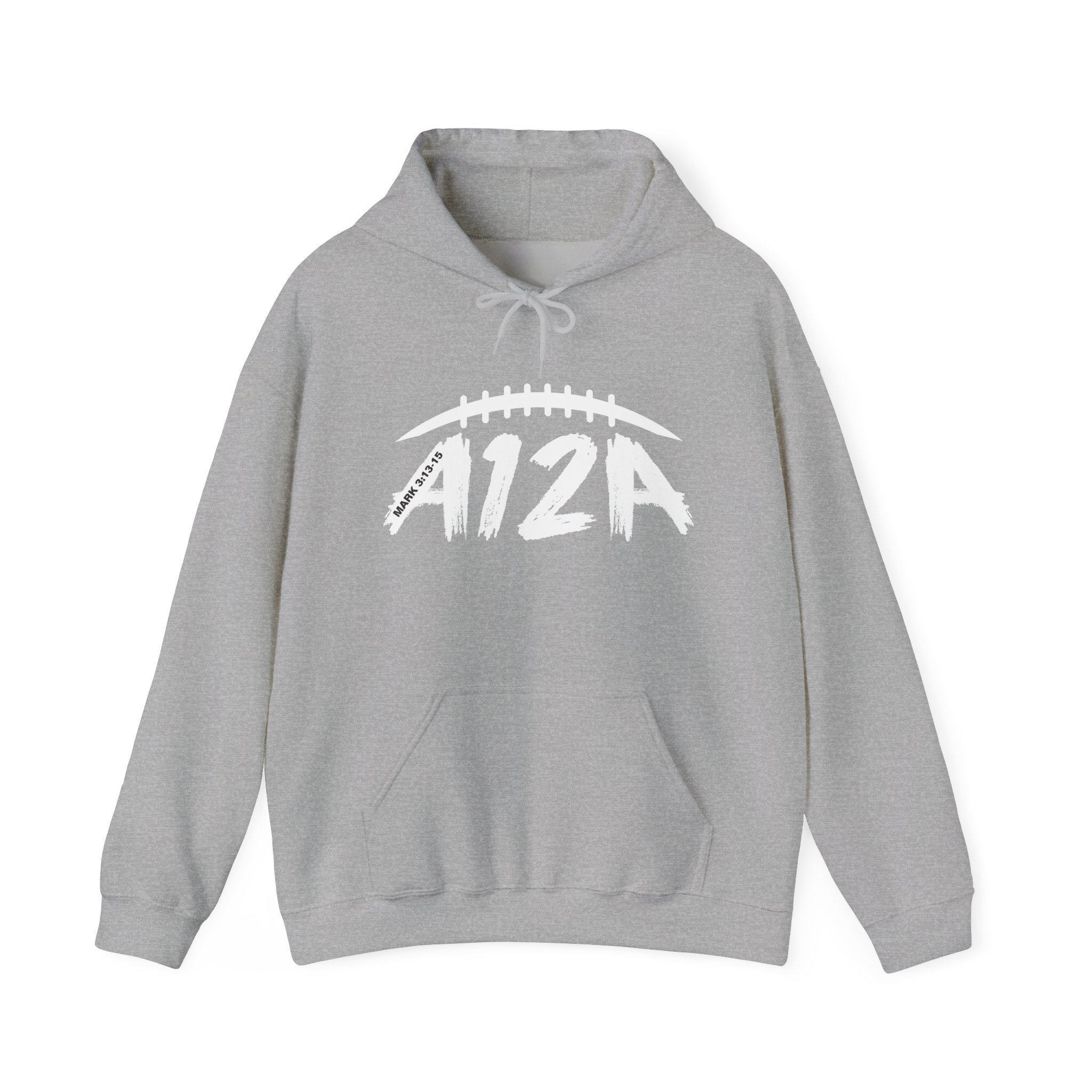White A12A Logo Adult Hoodie