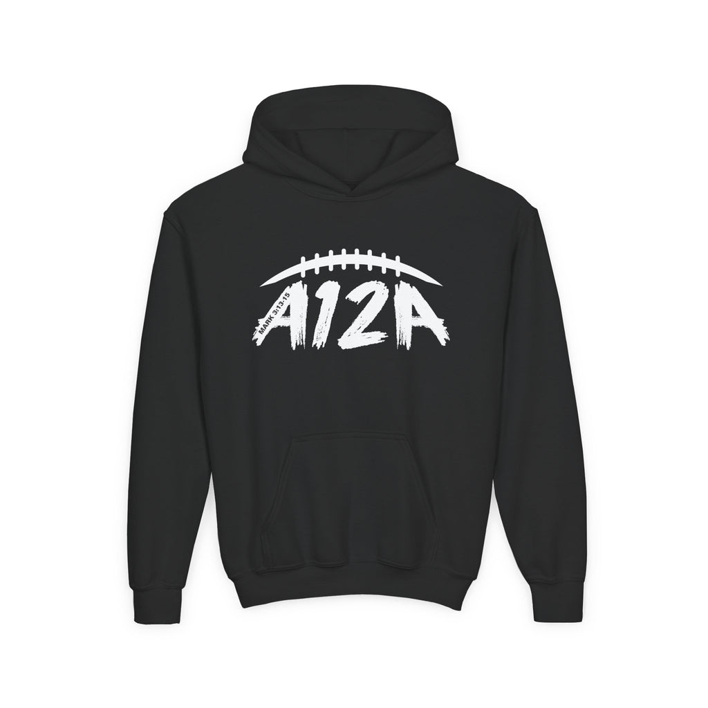 White A12A Logo Youth Hoodie