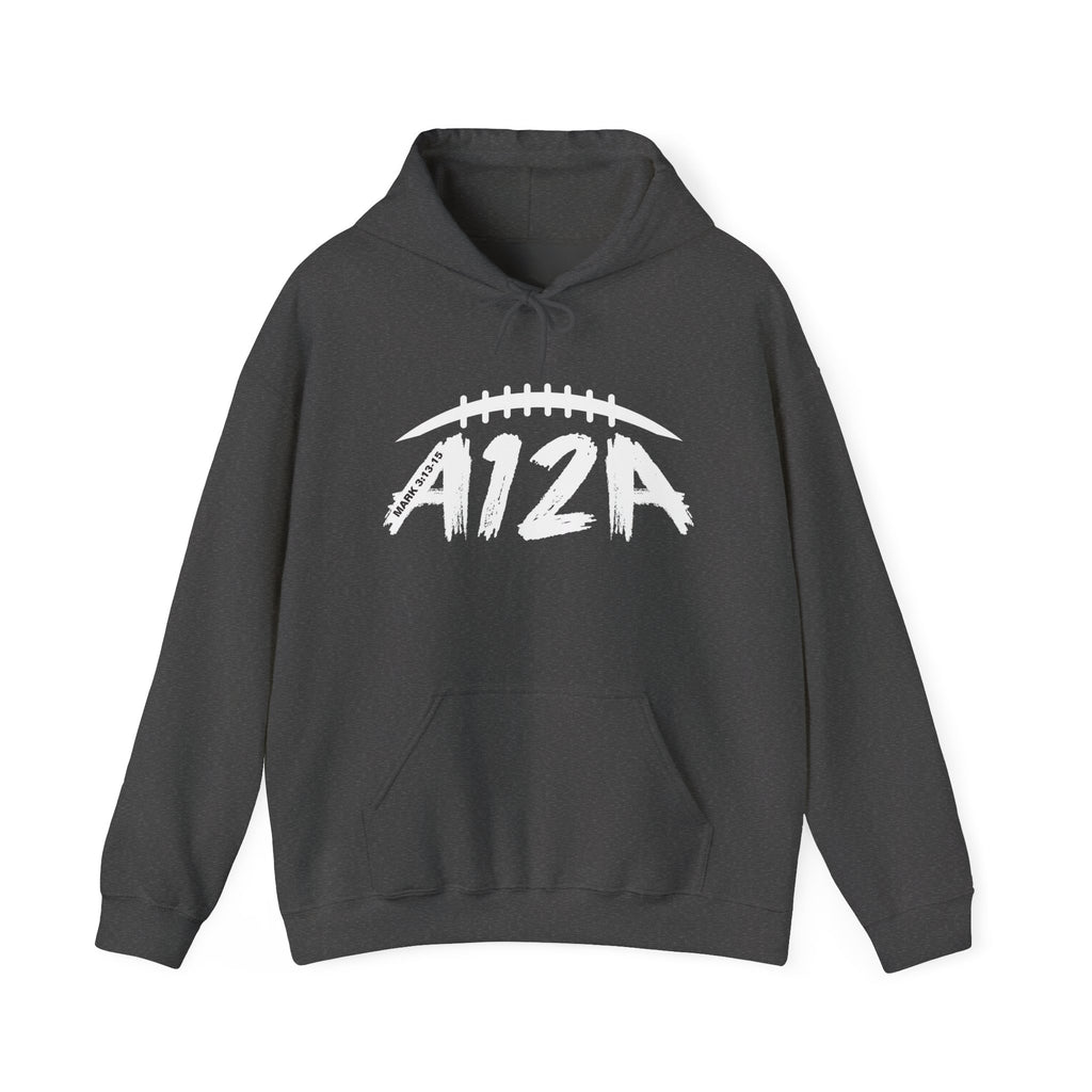 White A12A Logo Adult Hoodie