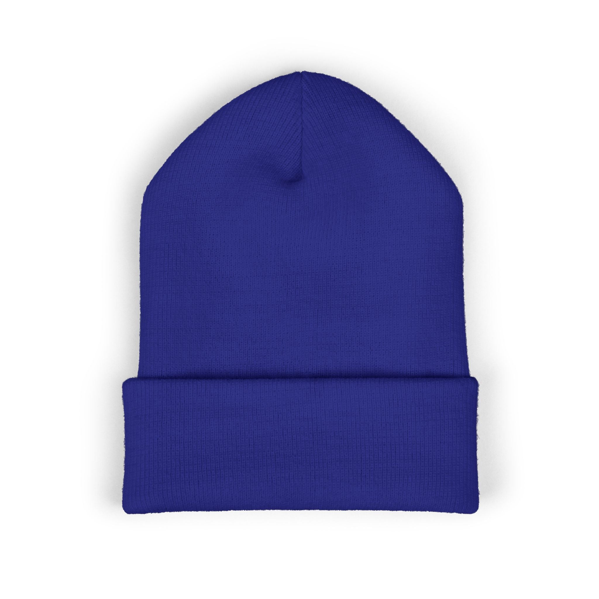 White A12A Football Cuffed Beanie