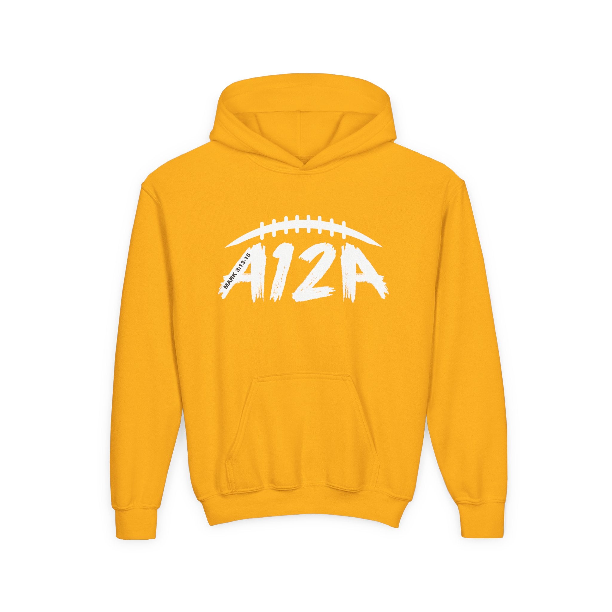 White A12A Logo Youth Hoodie