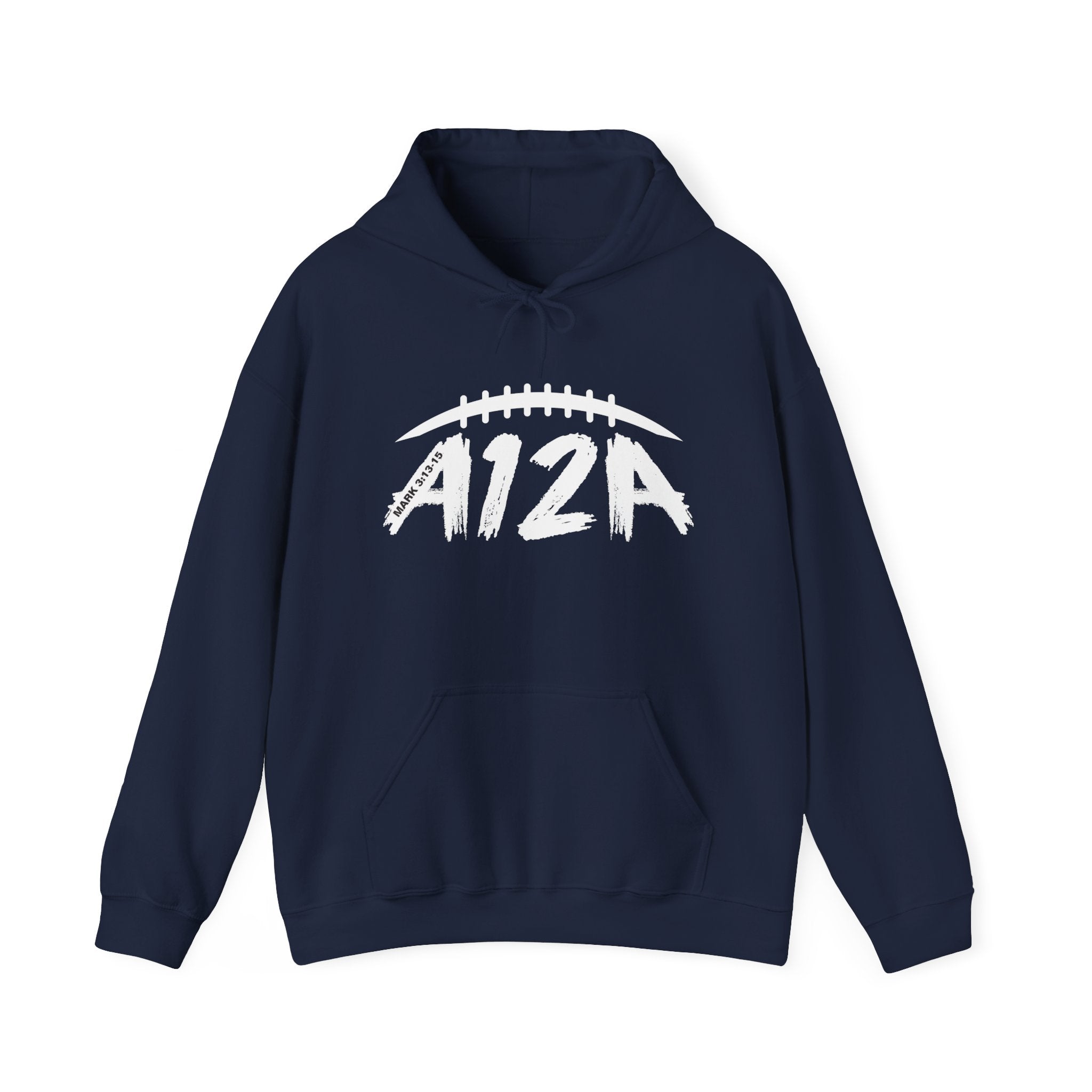 White A12A Logo Adult Hoodie
