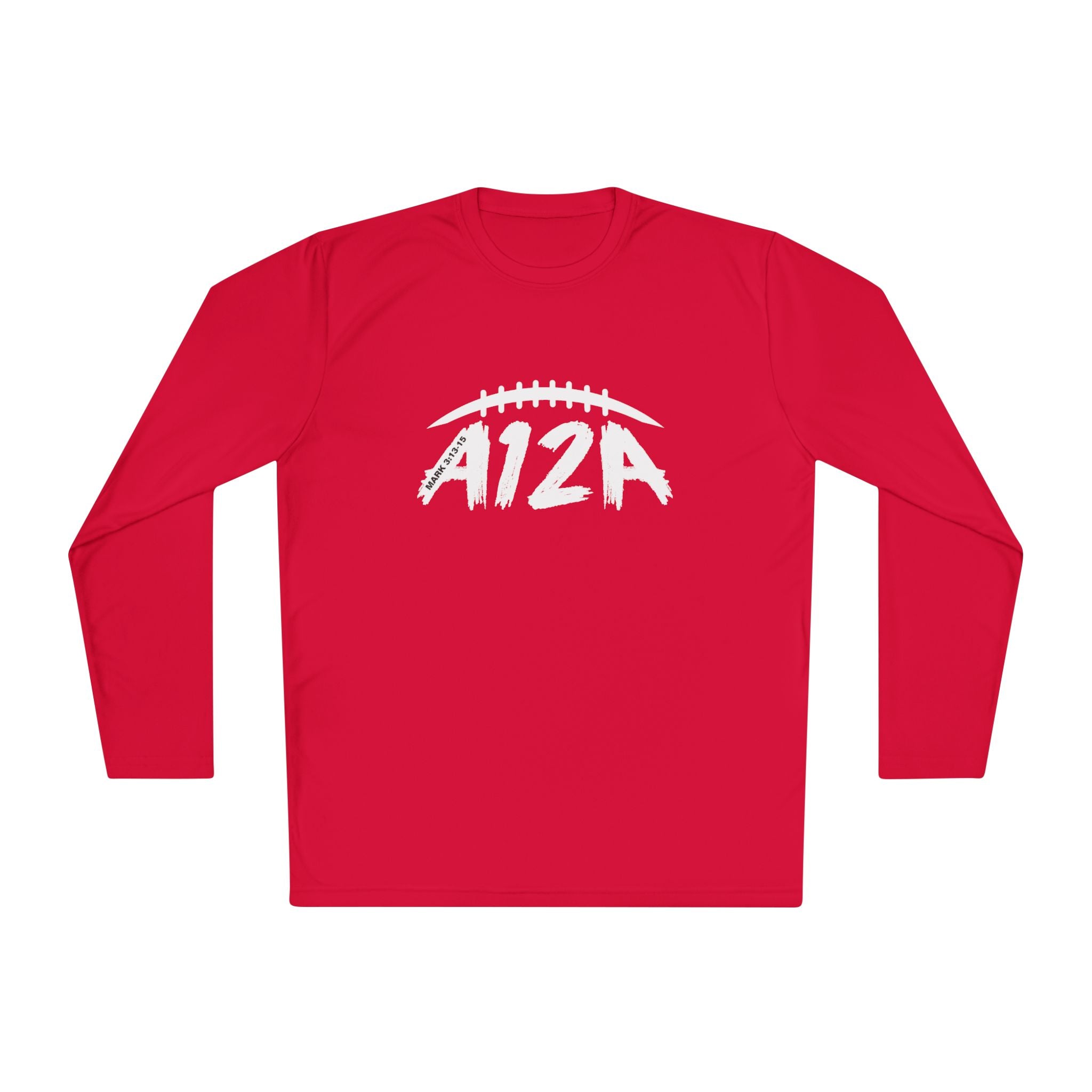White A12A Logo Long Sleeve Adult Dry Fit