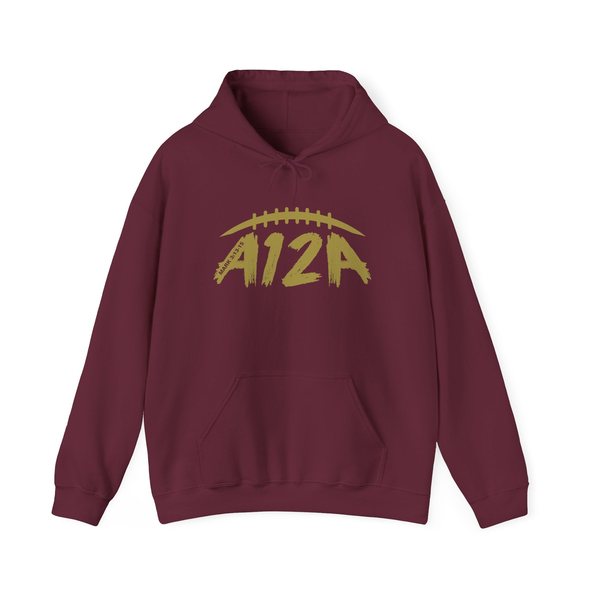 Gold A12A Logo Adult Hoodie