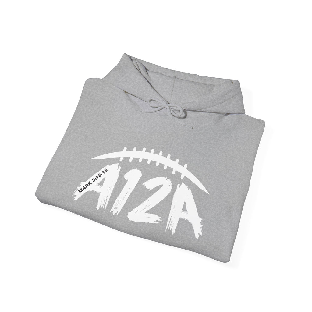 White A12A Logo Adult Hoodie