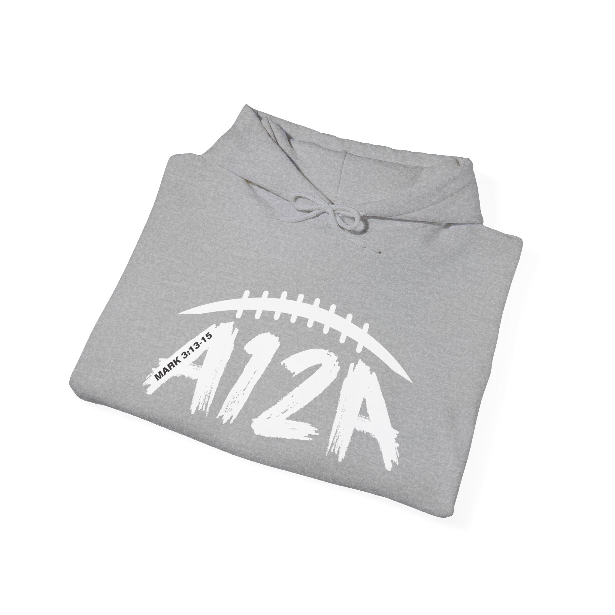 White A12A Logo Adult Hoodie