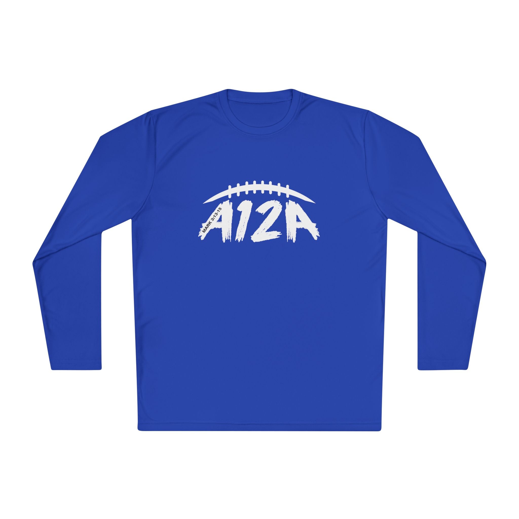 White A12A Logo Long Sleeve Adult Dry Fit
