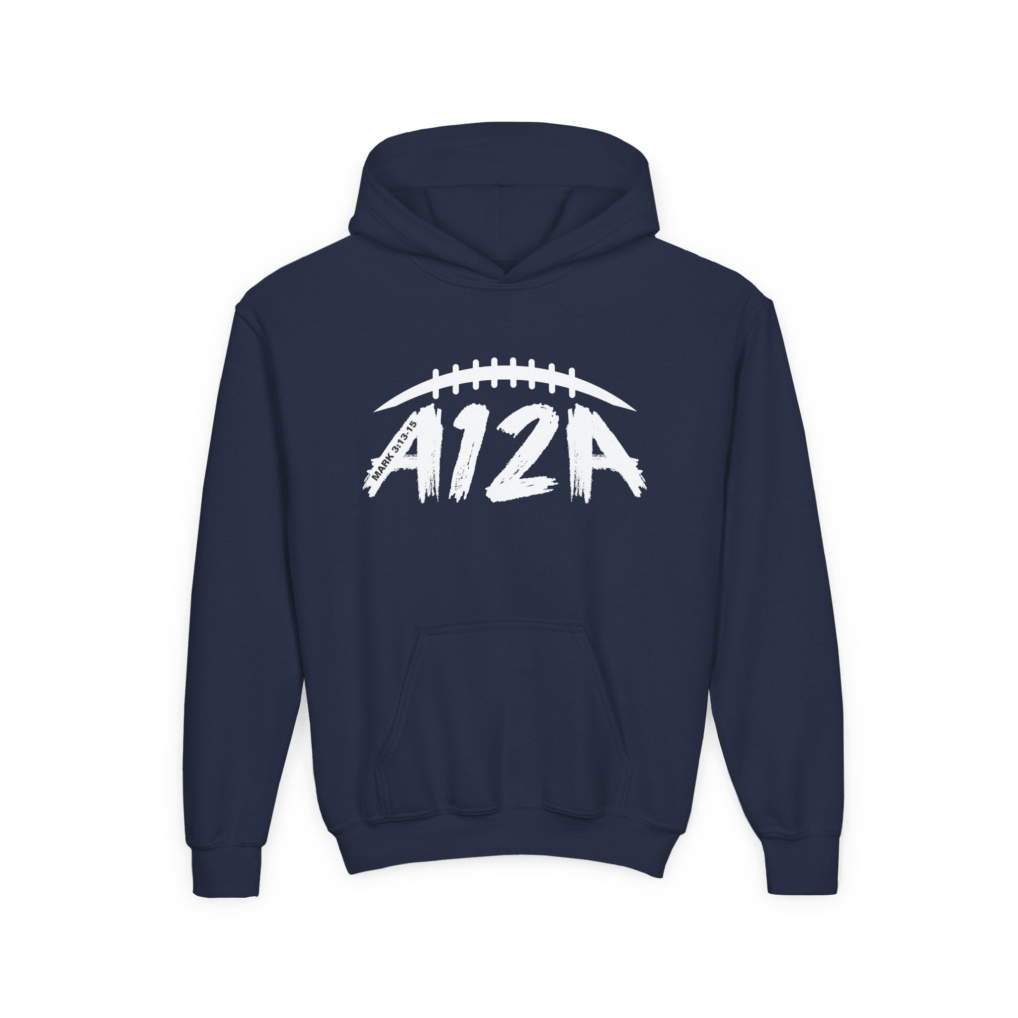 White A12A Logo Youth Hoodie