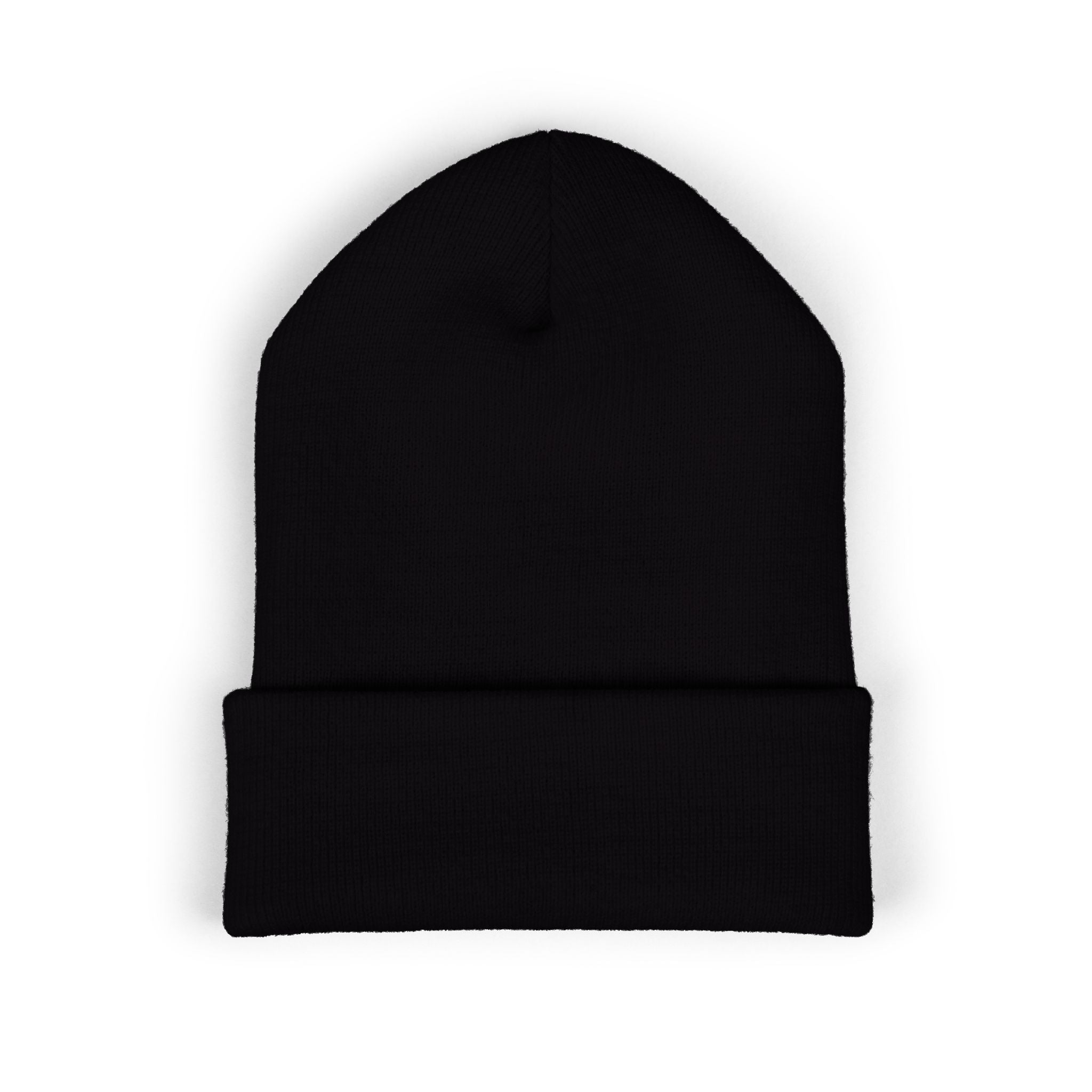 White A12A Football Cuffed Beanie