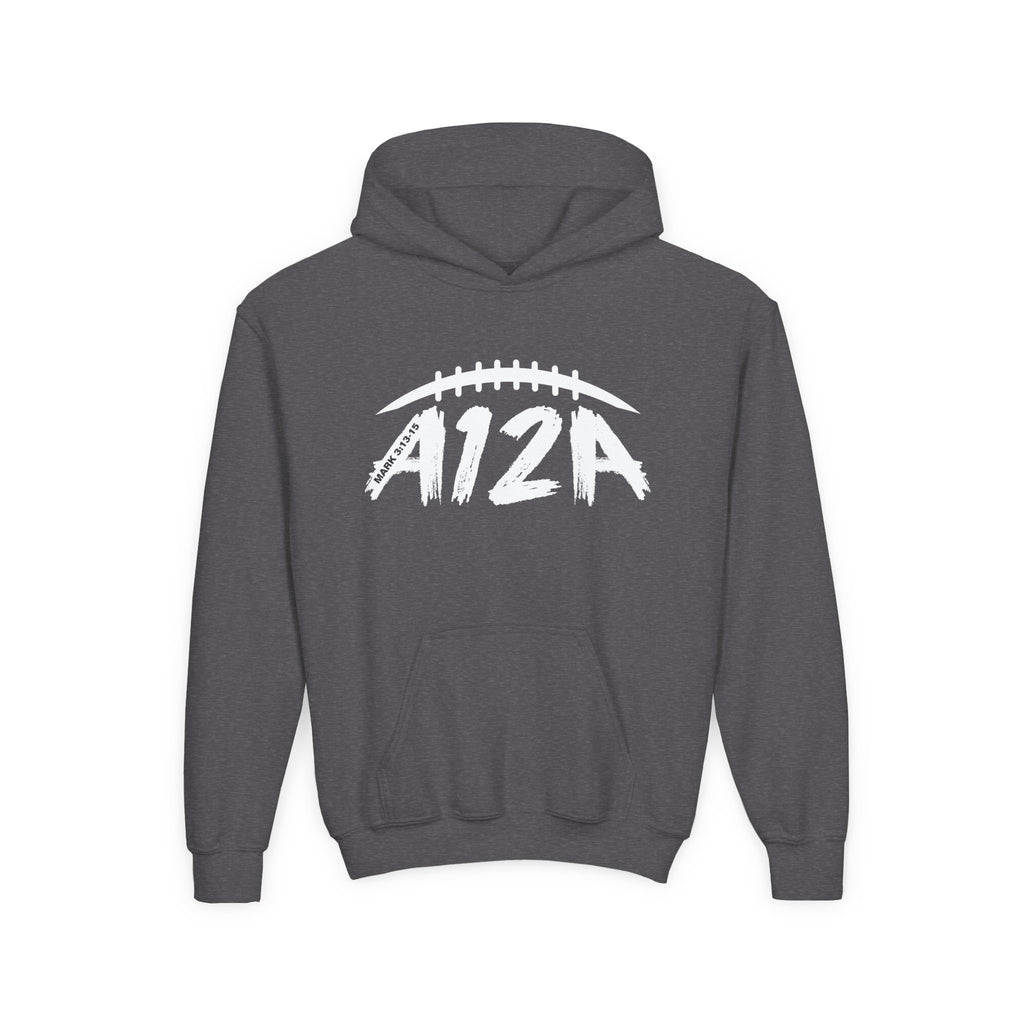 White A12A Logo Youth Hoodie