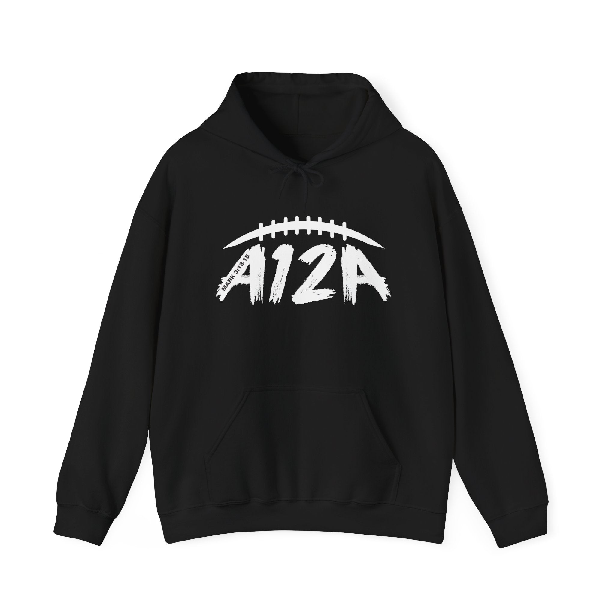 White A12A Logo Adult Hoodie