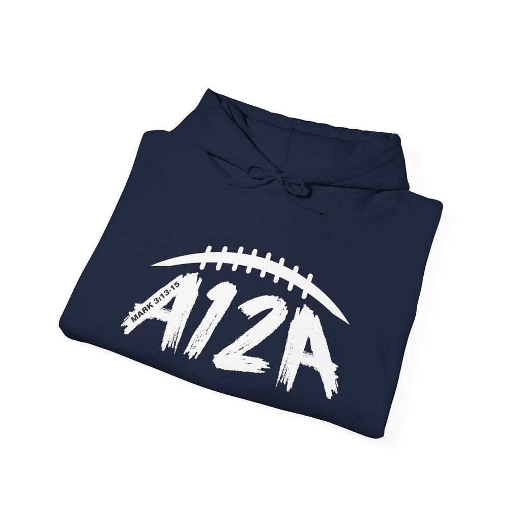 White A12A Logo Adult Hoodie