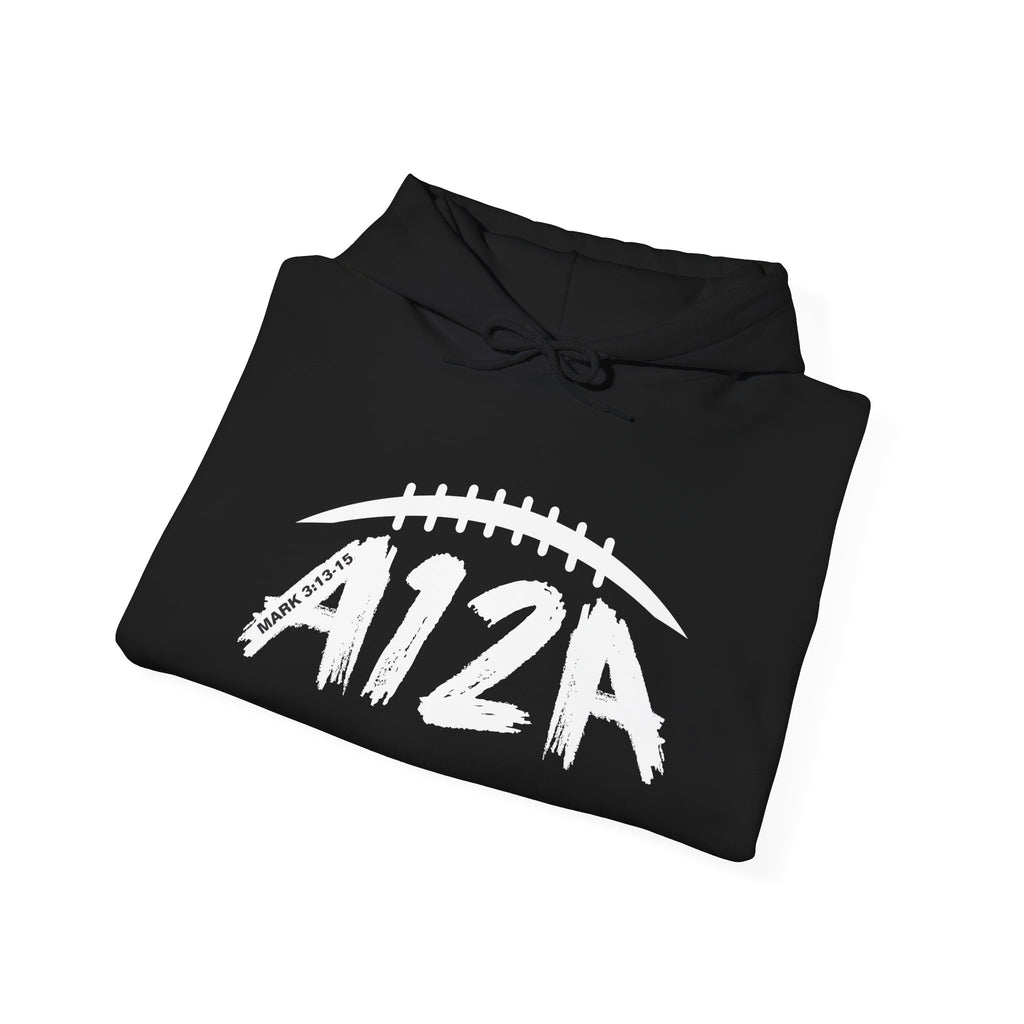 White A12A Logo Adult Hoodie