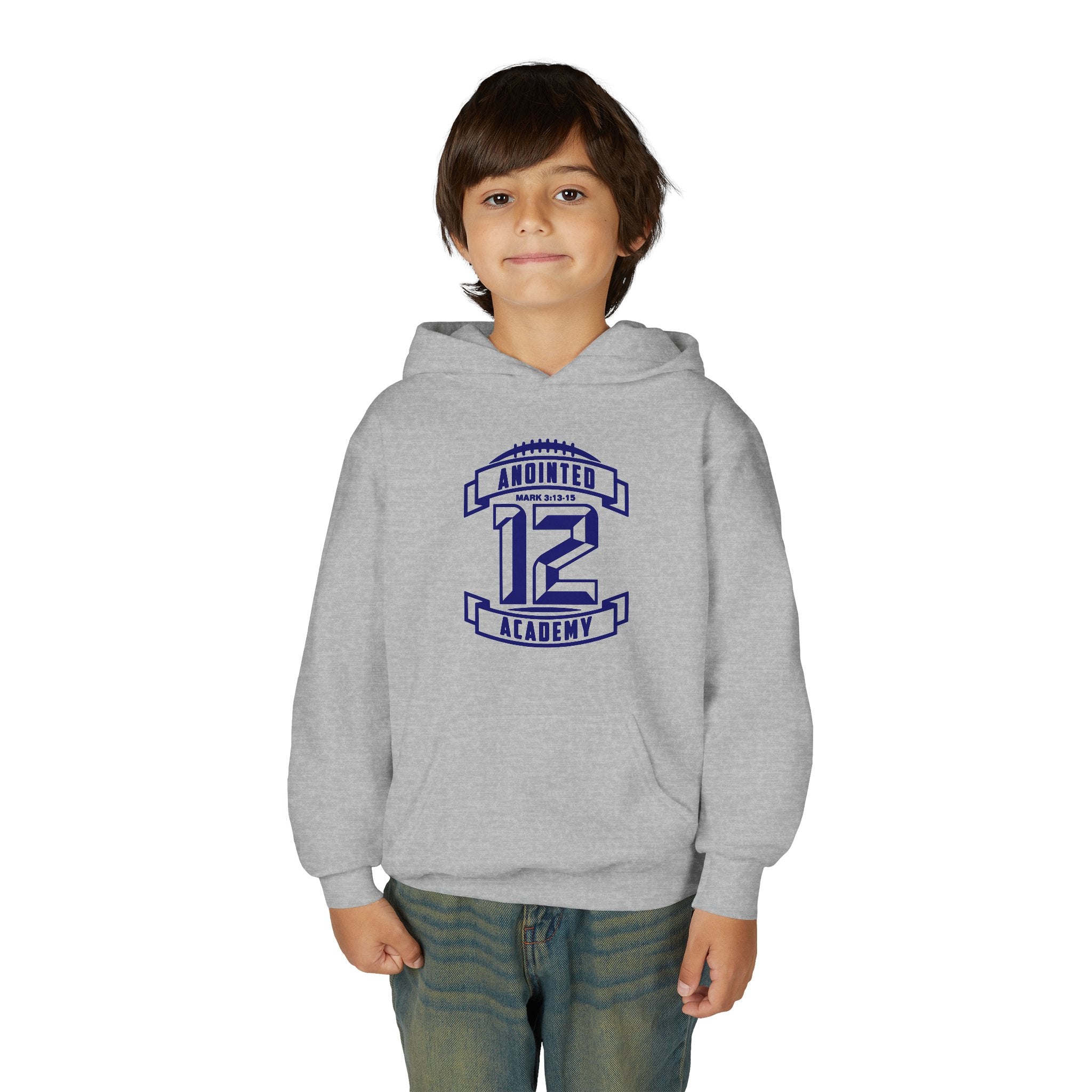 Youth Hoodie — Original Blue Anointed12 (Trust God's Process)
