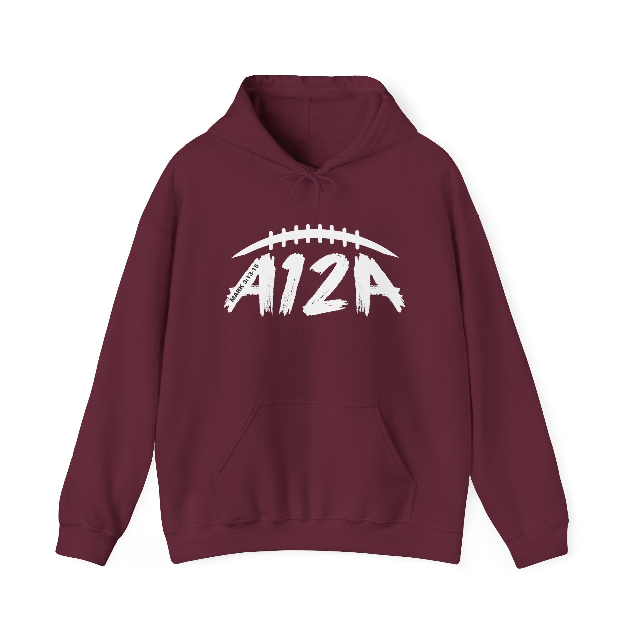 White A12A Logo Adult Hoodie